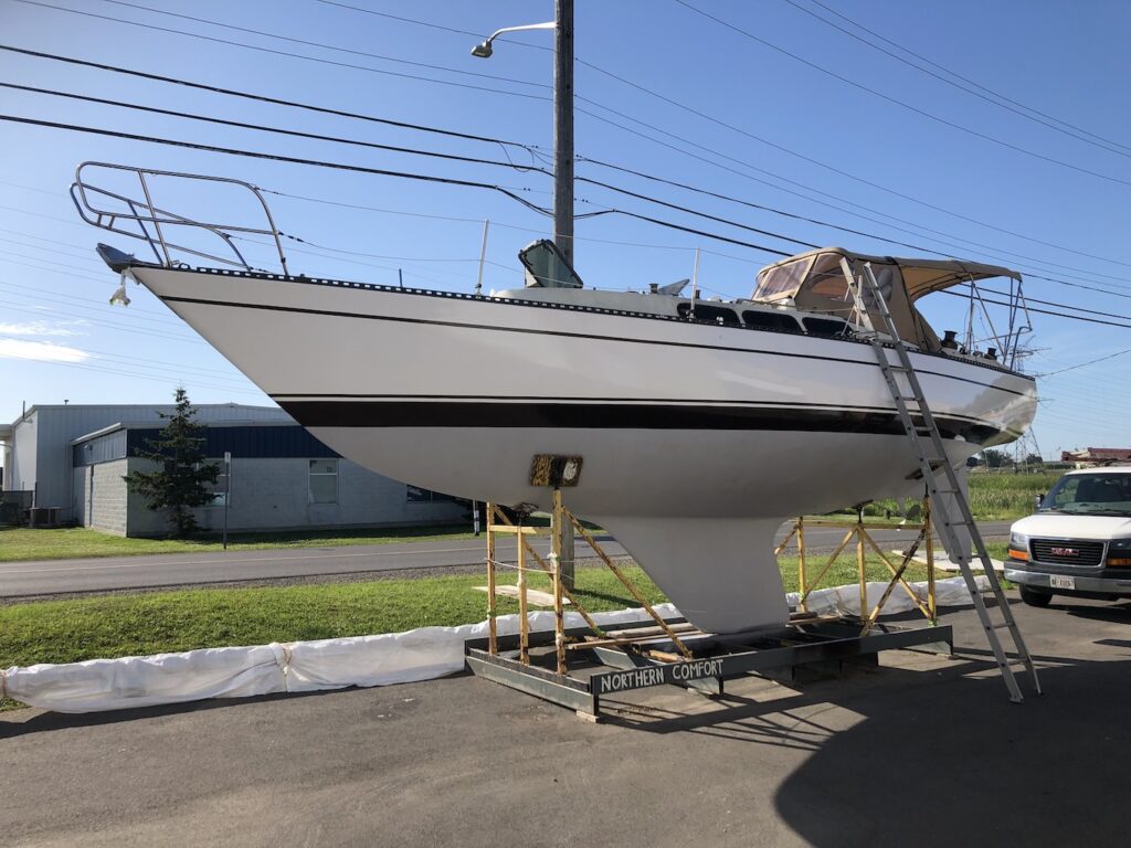 Finishing the Hull Stripes and Painting the Hull painting the hull