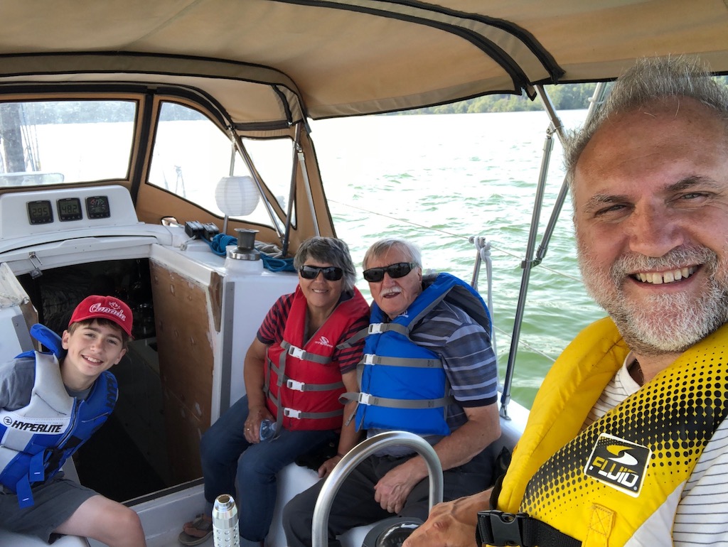 Grandma and Grandpa out for a Sail